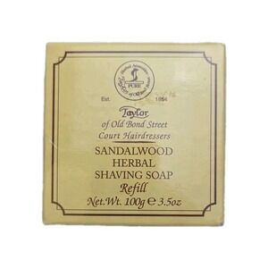Taylor of Old Bond Street Shaving Soap Refill, Sandalwood Herbal 3.5 oz